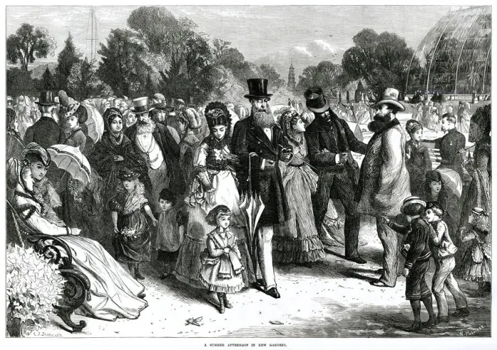 Framed Print : Summer Afternoon in Kew Gardens 1870 Framed Print : Summer Afternoon in Kew Gardens 1870