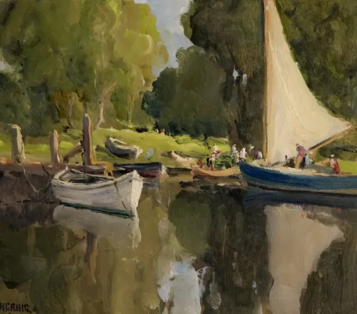 Framed Print : A Summer Day on the Thames Framed Print : A Summer Day on the Thames