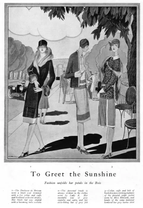 Framed Print : Summer Fashions in the Bois, Paris, 1927 Framed Print : Summer Fashions in the Bois, Paris, 1927