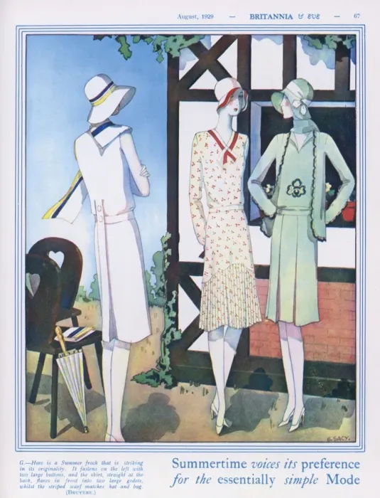 Framed Print : Summer Frocks 1929 Framed Print : Summer Frocks 1929