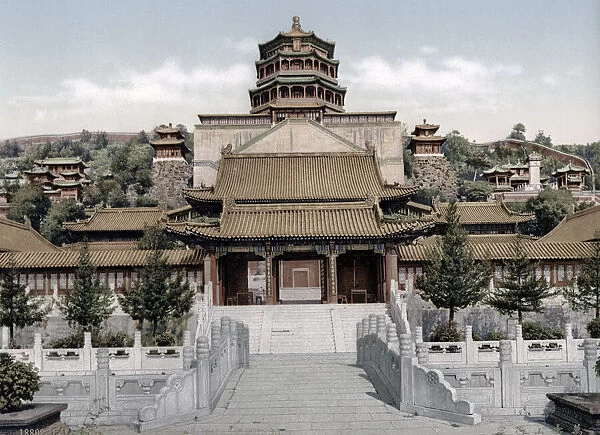 Summer Palace, Peking, (Beijing) China, c. 1900 Vintage early 20th century photograph