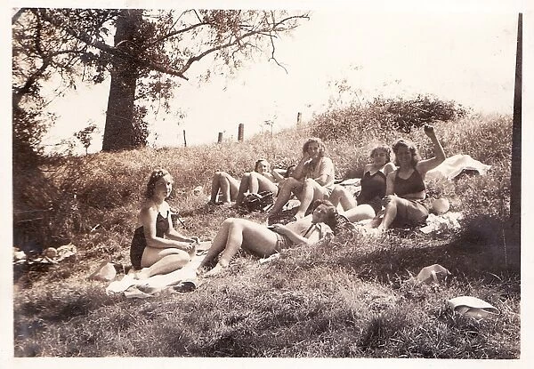 Summer Picnics lying in meadow