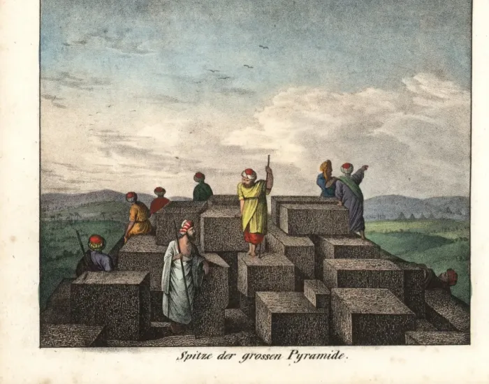 Framed Print : Summit of the great pyramid of Giza, Egypt Framed Print : Summit of the great pyramid of Giza, Egypt