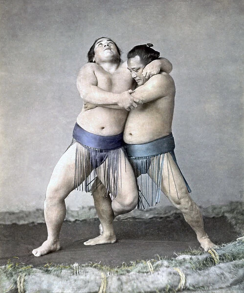 Sumo Wrestlers, Japan, circa 1880s