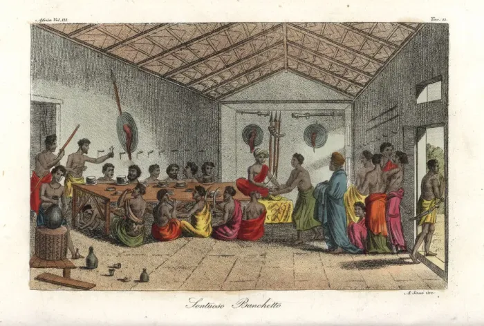 Framed Print : Sumptuous banquet in Abyssinia Framed Print : Sumptuous banquet in Abyssinia