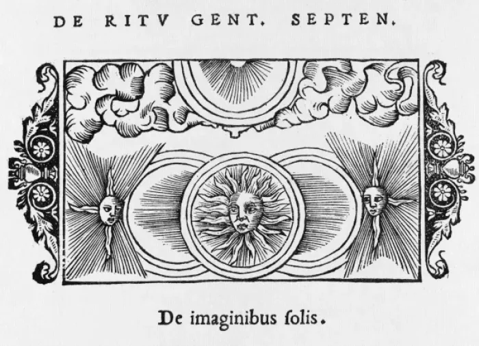 Framed Print : Sun / Olaus Magnus / 1555 Framed Print : Sun / Olaus Magnus / 1555