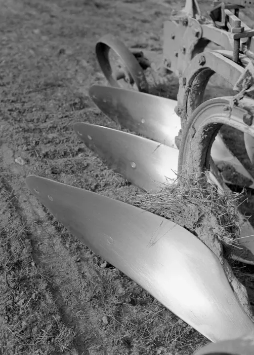 Framed Print : Sun on steel. Old plough blades shining in the sun Framed Print : Sun on steel. Old plough blades shining in the sun