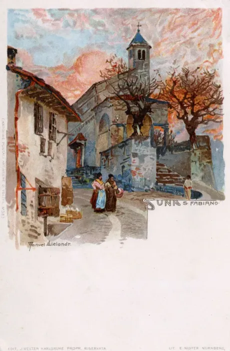 Framed Print : Suna, Italy - Chiesa di S. Fabiano
