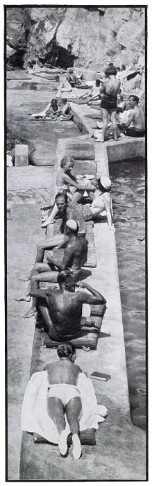 Framed Print : Sunbathers lounging at exclusive Riviera hang-out, Eden Roc at Cap d'Antibes. Date: 1931 Framed Print : Sunbathers lounging at exclusive Riviera hang-out, Eden Roc at Cap d'Antibes. Date: 1931