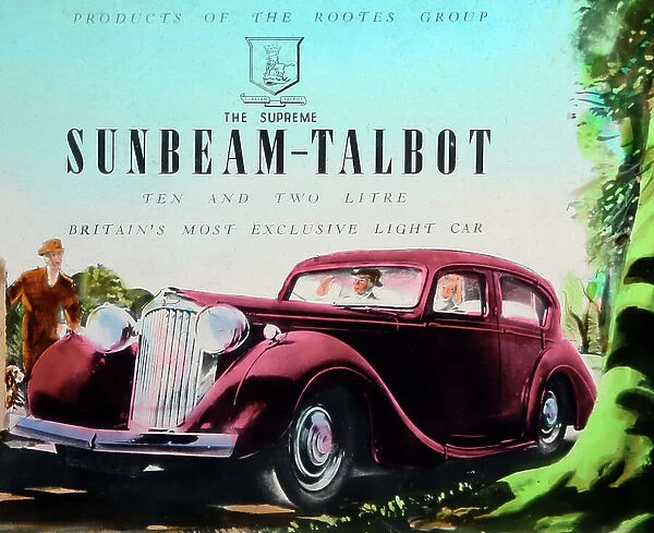 Sunbeam Talbot cinema advertisement, probably 1940s