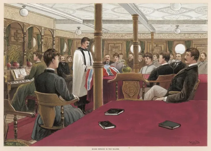 Framed Print : Sunday on Shipboard Framed Print : Sunday on Shipboard