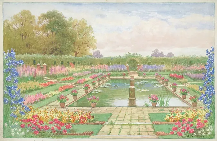 Framed Print : The Sunken Garden, Kew Gardens Framed Print : The Sunken Garden, Kew Gardens