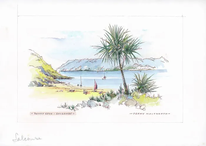 Framed Print : Sunny Cove, Salcombe Framed Print : Sunny Cove, Salcombe