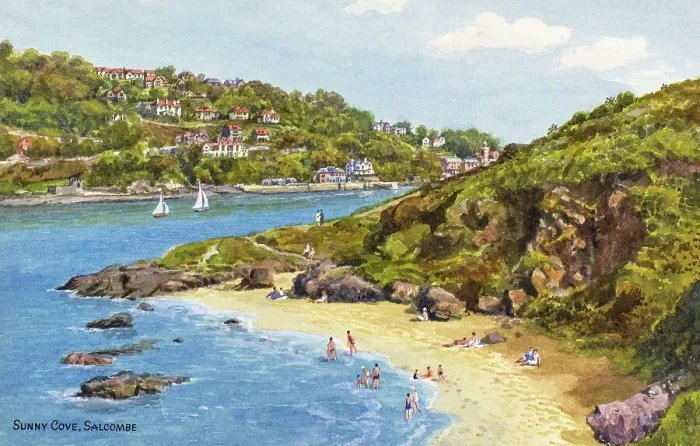 Framed Print : Sunny Cove, Salcombe, Devon Framed Print : Sunny Cove, Salcombe, Devon