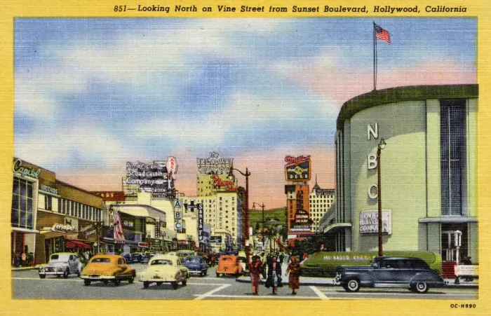 Framed Print : Sunset Boulevard and Vine Street, California, USA Framed Print : Sunset Boulevard and Vine Street, California, USA