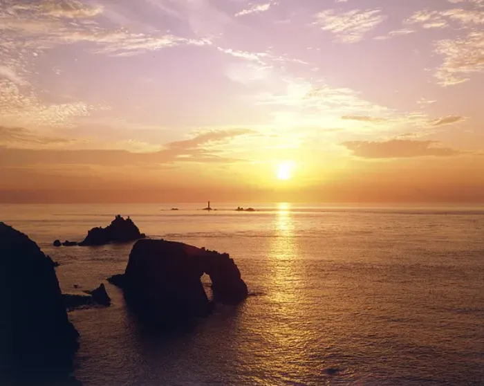 Framed Print : Sunset at Lands End, Cornwall Framed Print : Sunset at Lands End, Cornwall