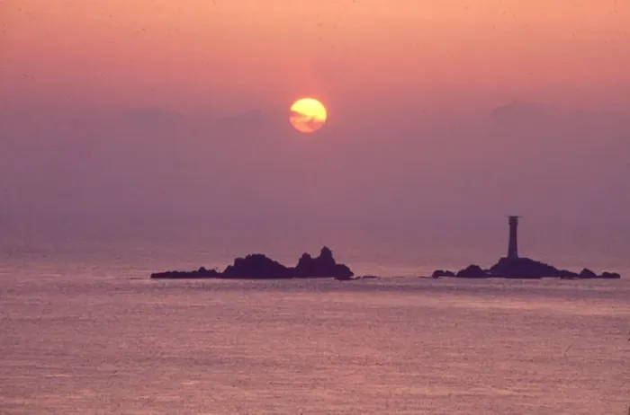 Framed Print : Sunset over Longships Lighthouse Framed Print : Sunset over Longships Lighthouse