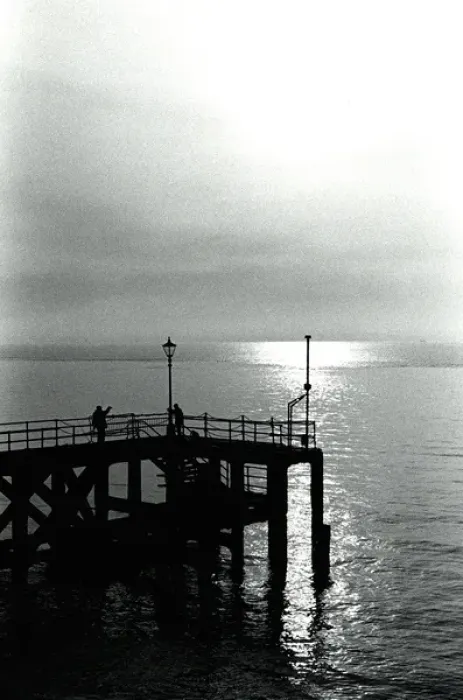 Framed Print : Sunset over a pier Framed Print : Sunset over a pier