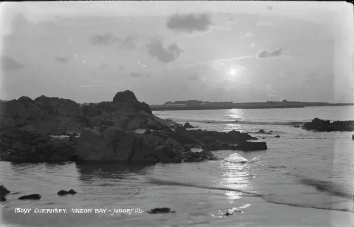 Framed Print : Sunset at Vazon Bay Framed Print : Sunset at Vazon Bay