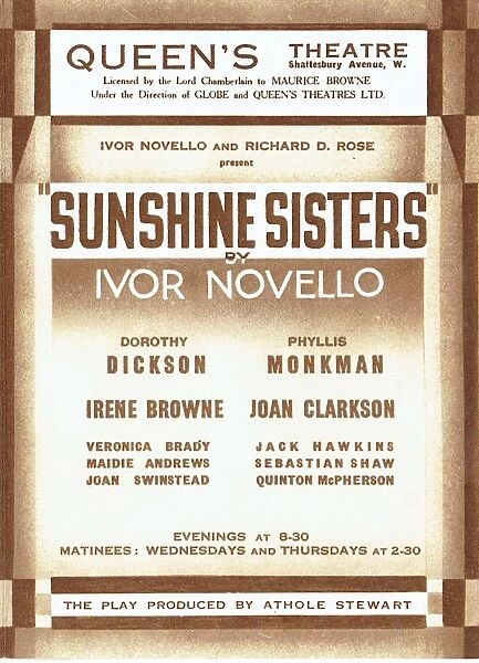 The Sunshine Sisters by Ivor Novello and Richard D Rose