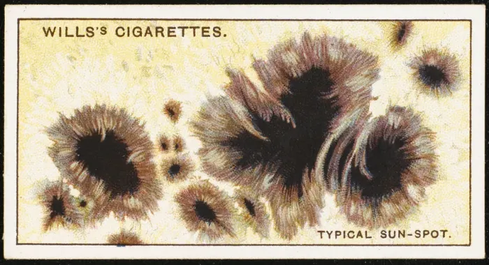 Framed Print : Sunspots (Cig Card) Framed Print : Sunspots (Cig Card)