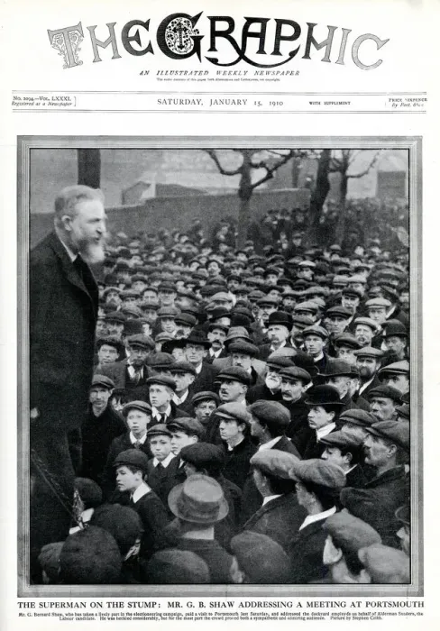 Framed Print : Superman on the Stump - George Bernard Shaw 1910 Framed Print : Superman on the Stump - George Bernard Shaw 1910