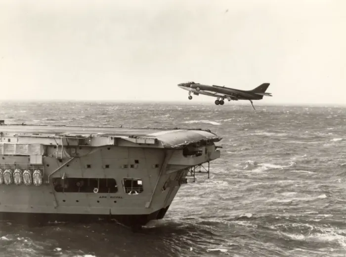 Framed Print : Supermarine 544 N113 during trials aboard HMS Ark Royal Framed Print : Supermarine 544 N113 during trials aboard HMS Ark Royal