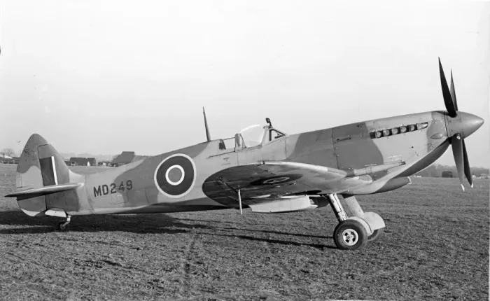 Framed Print : Supermarine Spitfire VIII MD249 Framed Print : Supermarine Spitfire VIII MD249
