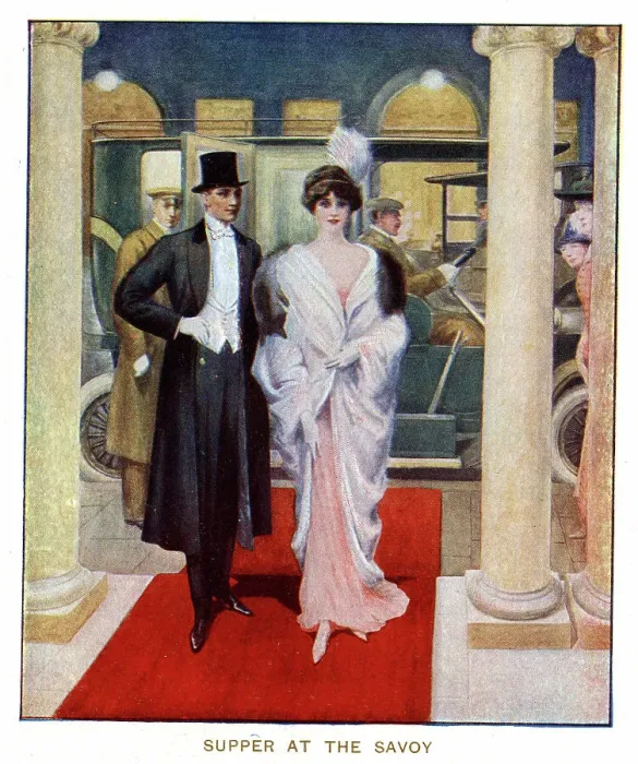 Framed Print : Supper at The Savoy Hotel, London Framed Print : Supper at The Savoy Hotel, London