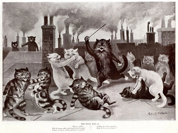 Supplement, The Seven Ages by Louis Wain - Four