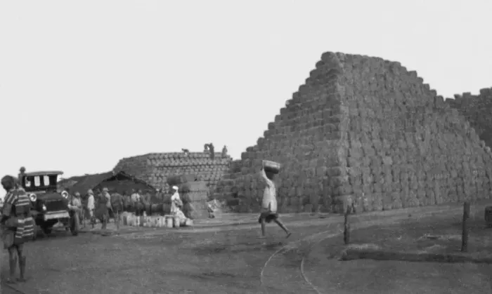Framed Print : Supply dump, Maktau Camp, Kenya, WW1 Framed Print : Supply dump, Maktau Camp, Kenya, WW1