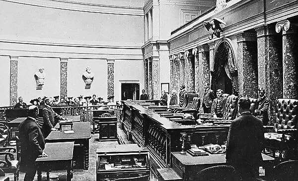 Supreme Court Room United States Capitol USA early 1900s