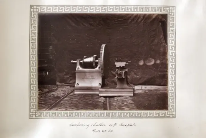 Framed Print : Surfacing lathe with 4 feet faceplate Framed Print : Surfacing lathe with 4 feet faceplate