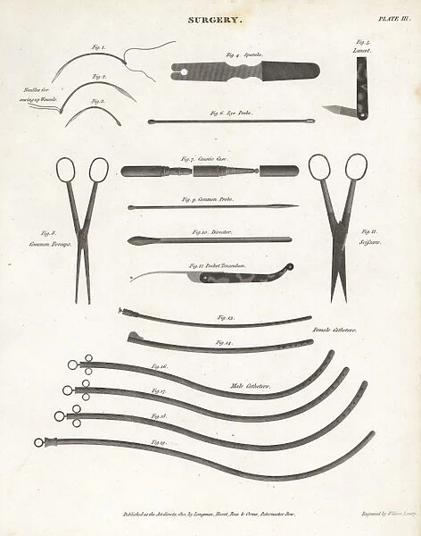 Surgical equipment including probes, catheters and scissors