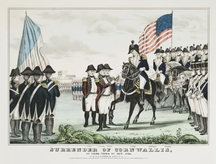 Framed Print : Surrender of Cornwallis: at York-Town Va. Oct. 1781 Framed Print : Surrender of Cornwallis: at York-Town Va. Oct. 1781