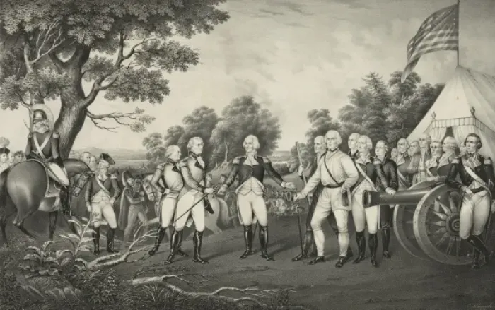 Framed Print : Surrender of General Burgoyne at Saratoga N. Y. Oct. 17th. 17 Framed Print : Surrender of General Burgoyne at Saratoga N. Y. Oct. 17th. 17