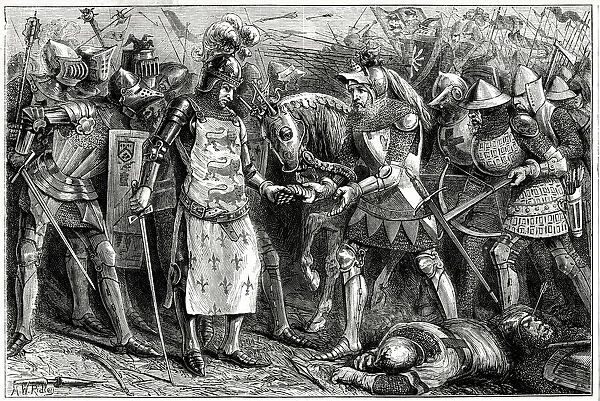 Surrender of King John II of France at the Battle of Poitiers, 19 September 1356