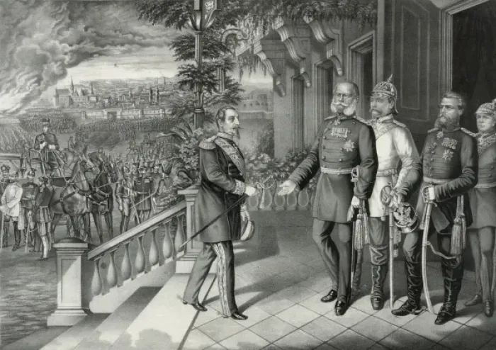 Framed Print : Surrender of Napoleon III on Sepr. 2d. 1870 Framed Print : Surrender of Napoleon III on Sepr. 2d. 1870