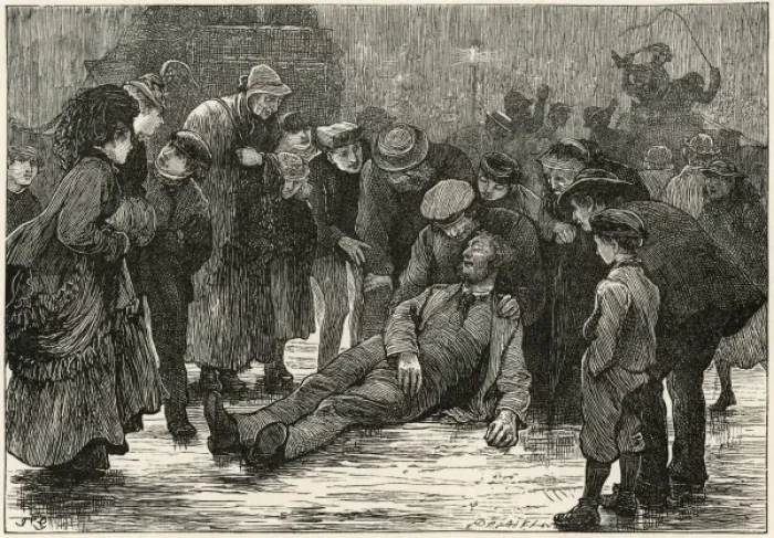 Framed Print : Surrounded Drunk, 1873 Framed Print : Surrounded Drunk, 1873