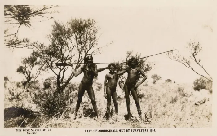 Framed Print : Surveyors for the Trans-Australian Railway meet Aboriginals Framed Print : Surveyors for the Trans-Australian Railway meet Aboriginals