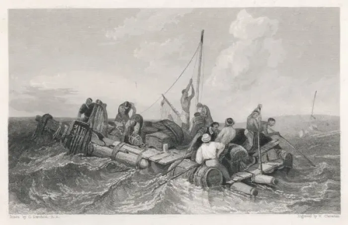 Framed Print : Survivors on Raft Framed Print : Survivors on Raft
