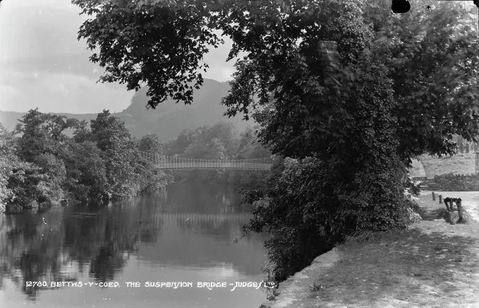 Framed Print : The Suspension Bridge at Betws-y-Coed Framed Print : The Suspension Bridge at Betws-y-Coed