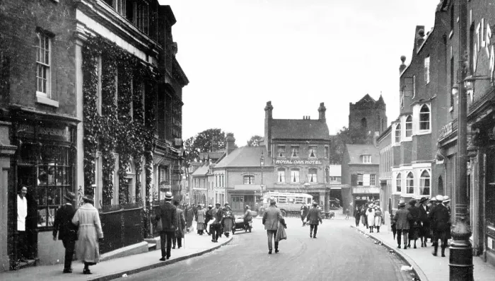 Framed Print : Sutton Coldfield High Street probably 1930s Framed Print : Sutton Coldfield High Street probably 1930s