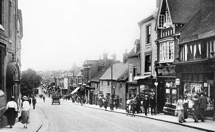 Framed Print : Sutton Coldfield Mill Street early 1900s Framed Print : Sutton Coldfield Mill Street early 1900s