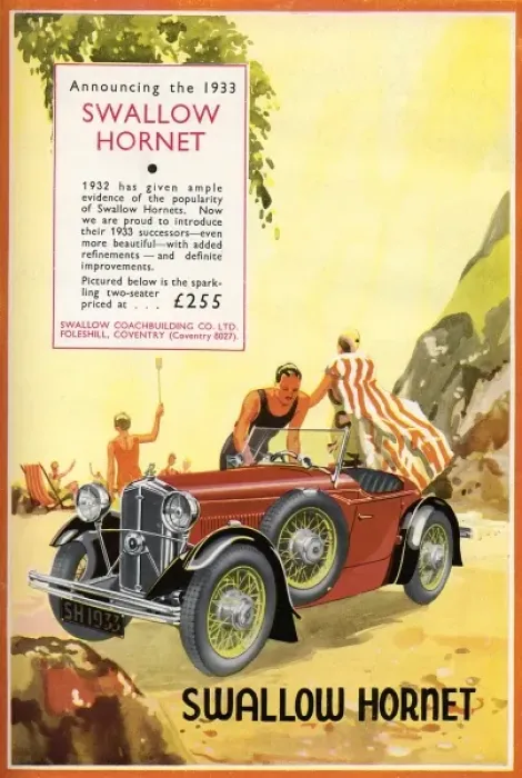 Framed Print : Swallow Hornet car advertisement Framed Print : Swallow Hornet car advertisement