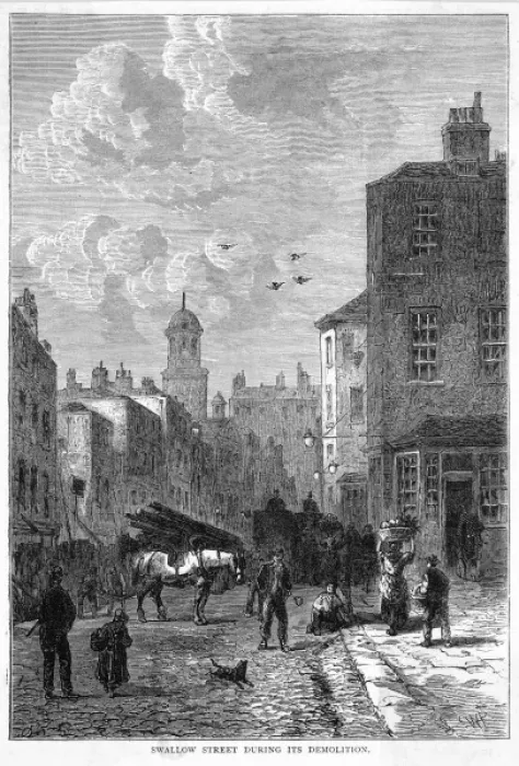 Framed Print : Swallow St Demolished Framed Print : Swallow St Demolished