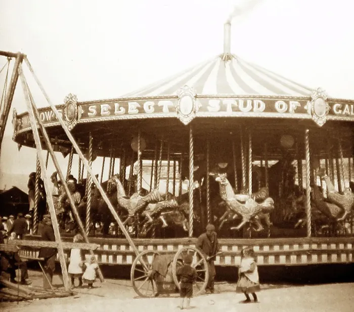 Framed Print : Swallows Funfair, Whitehaven Fair in 1899 Framed Print : Swallows Funfair, Whitehaven Fair in 1899