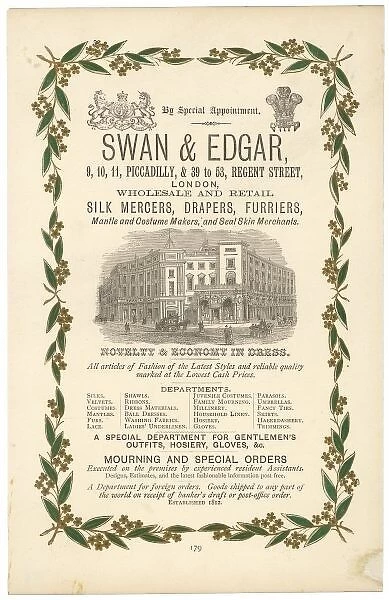 SWAN & EDGAR 1883