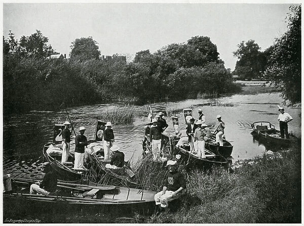 Swan Upping on the Thames 1900