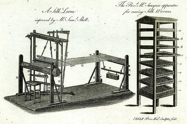 Swayne's apparatus for rearing silk worms, and a silk loom